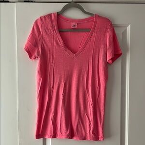 PINK Victoria's Secret Fitted Short Sleeve Tee in Pink